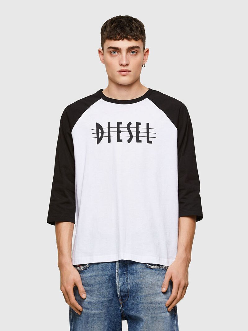 Camisetas Diesel T-Beisbol Homem - Branco ETFHX-1648